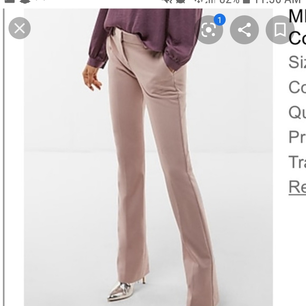 EXPRESS COLUMNIST BLUSH PINK DRESS PANTS Size 4R